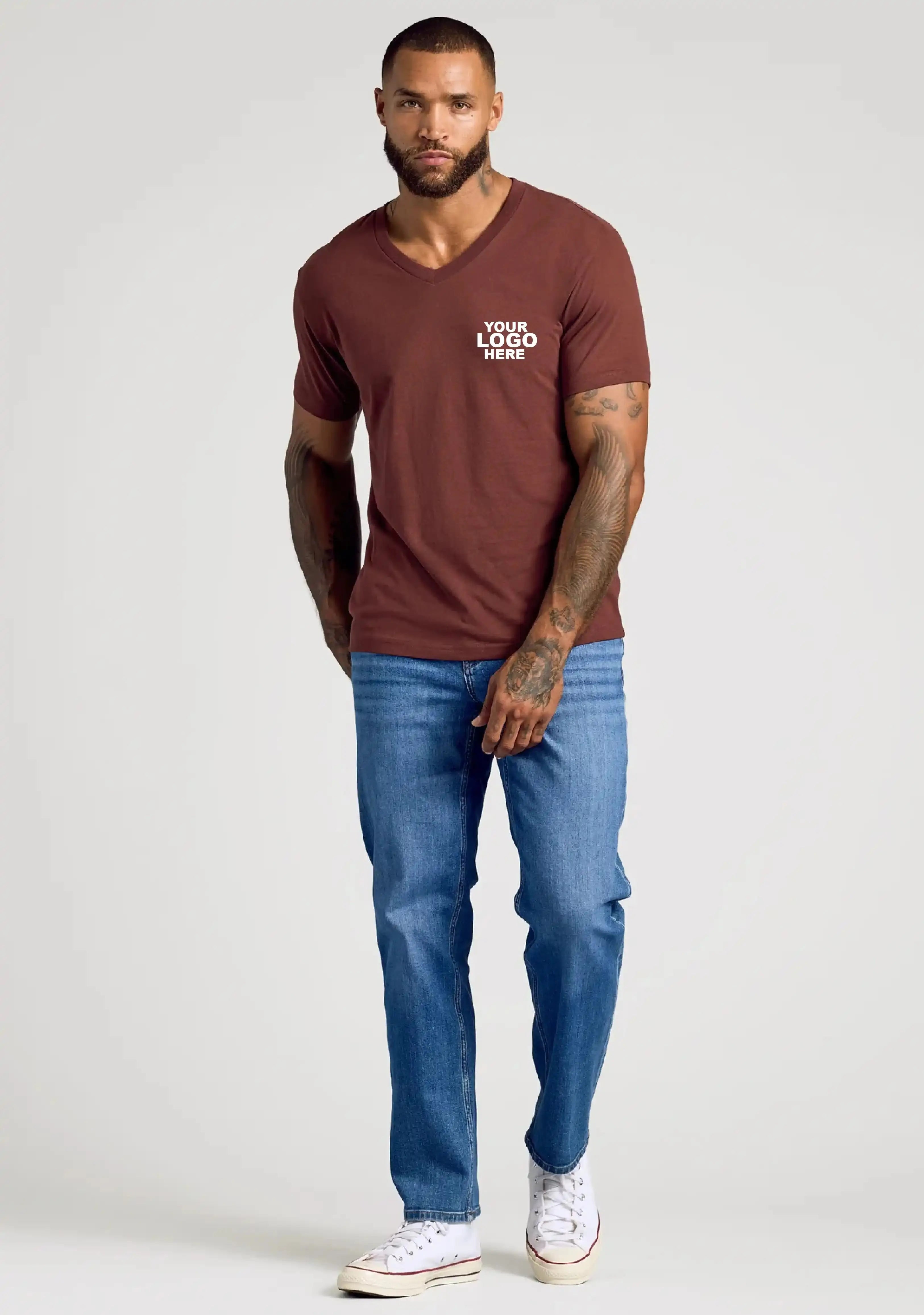 V-Neck T-Shirts Merlin Apparels